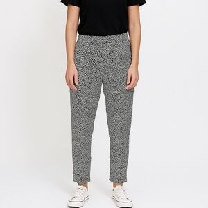 Theory Silk Animal Print Ankle Pants